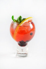 summer cocktail with berries