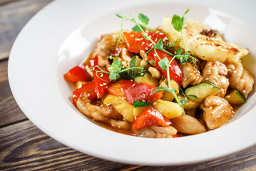 chicken with vegetables