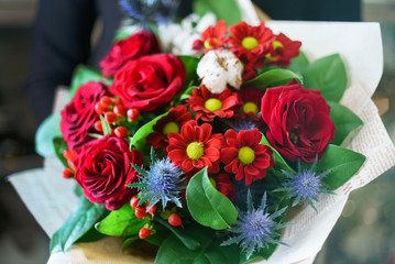 nice bouquet in the hands