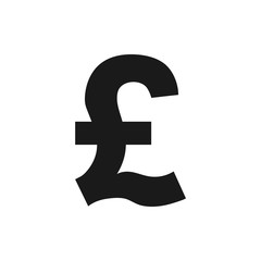 Pound icon, finance sign. Vector illustration. Flat design.  - 195891051
