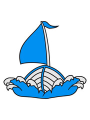 comic cartoon clipart segeln boot schiff verein meer segelboot team crew