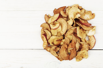 dried fruits are scattered on the table