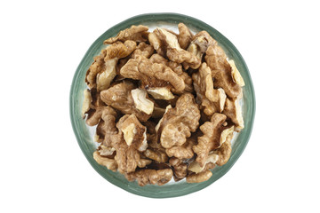 peeled walnuts in a plate