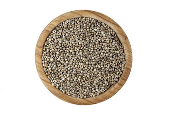 cannabis seeds on white background