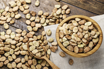 raw beans in a plate