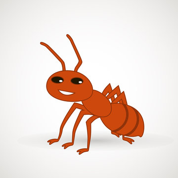 Cute ant cartoon vector. Vector illustration. Vector design element for logo, web and print .