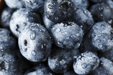ripe organic plums close-up