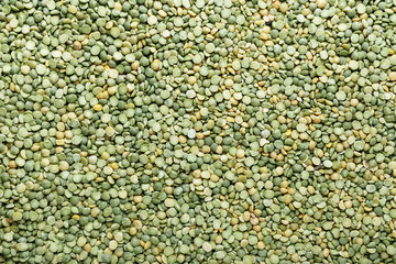 split peas group close up. top view