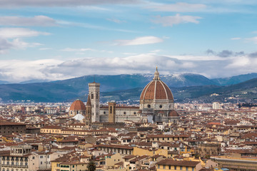 Fototapeta na wymiar Stadtbild mit Kathedrale von Florenz, Toskana, Italien