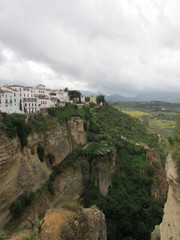 Fototapeta na wymiar View to Ronda from Puente Nuevo, Andalusia, Spain
