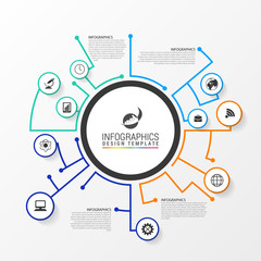 Infographic network concept. Modern business template. Vector