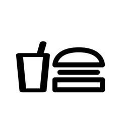 Fast Food icon on the white background.