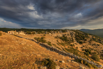 Naklejka premium Traditional houses in Kastro village, Greece