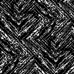 Black and White Seamless Ethnic Boho Pattern. Ikat. Background for Surface Design