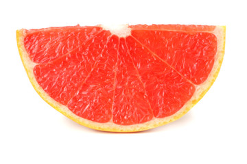 healthy food. sliced grapefruit isolated on white background top view