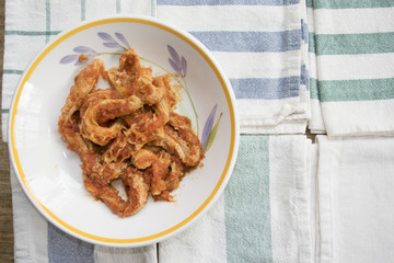 roman style tripe in a white dish