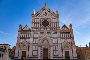 Naklejka na ściany i meble Basilica di Santa Croce in Florence, Tuscany, Italy