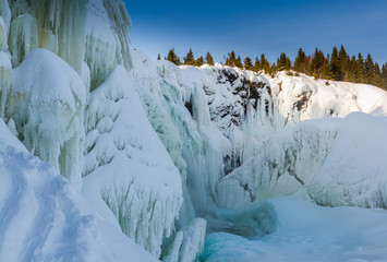 Frozen waterfall in Sweden