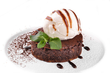 dessert on a white background