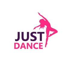 Dance logo vector design symbol