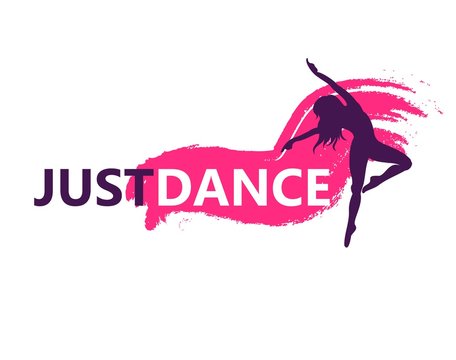 Dance logo vector design symbol