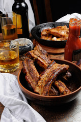 Fried pork ribs