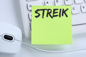 Streik streiken Demonstration Demo Protest Business Konzept Maus