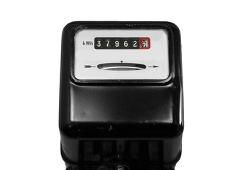 analog current meter on white