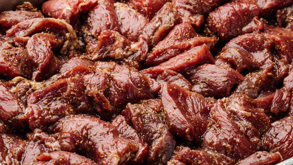 raw cuts of mutton. restaurant and cooking concept.