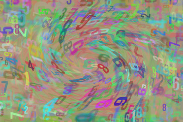 Abstract pattern shape, for graphic design, artistic. Mixed, random, text & type.