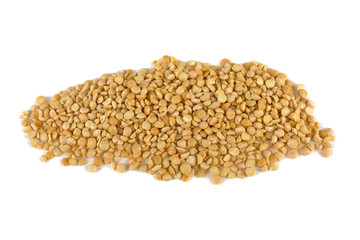 peas dried on white background