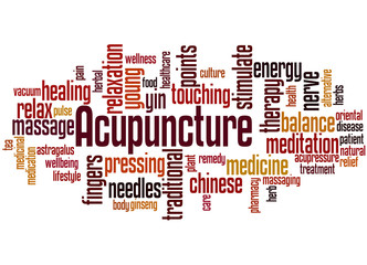 Acupuncture word cloud concept 3