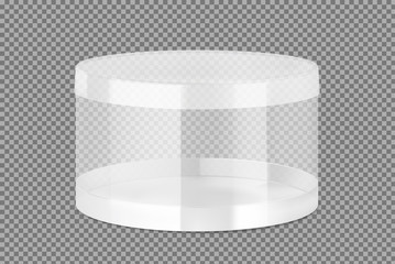Translucent plastic jar. Vector illustration on transparent background. Layered file, easy to use for food, gifts, candy. EPS10.