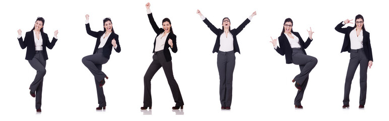 Young businesswoman in various poses
