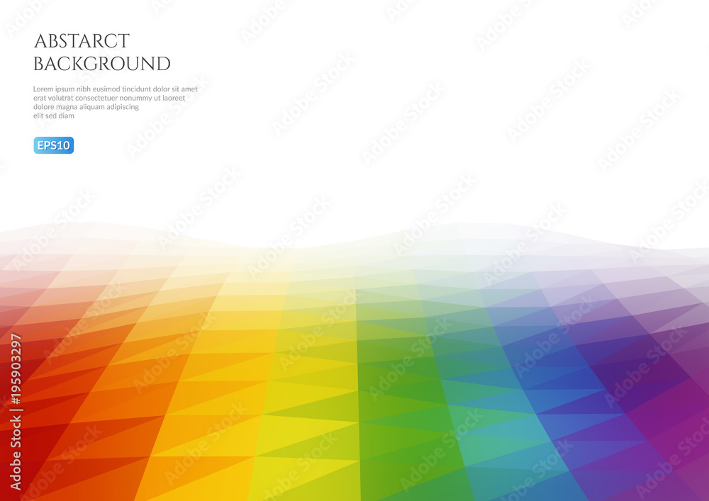 Poster abstract background of triangles. white space for text.