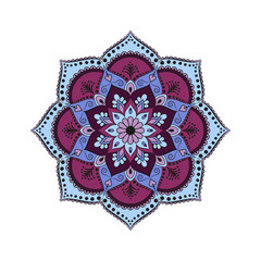 Flower Mandala. Vintage decorative elements. Oriental pattern, vector illustration. Islam, Arabic, Indian, moroccan,spain, turkish, pakistan, chinese, mystic, ottoman motifs. Coloring book page