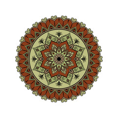 Flower Mandala. Vintage decorative elements. Oriental pattern, vector illustration. Islam, Arabic, Indian, moroccan,spain, turkish, pakistan, chinese, mystic, ottoman motifs. Coloring book page