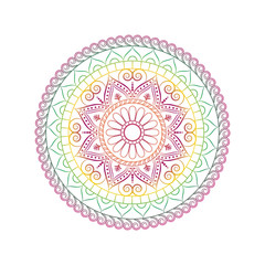Flower Mandala. Vintage decorative elements. Oriental pattern, vector illustration. Islam, Arabic, Indian, moroccan,spain, turkish, pakistan, chinese, mystic, ottoman motifs. Coloring book page