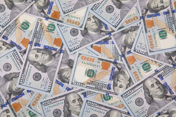 One hundred dollars abstract background or texture.