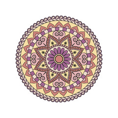 Flower Mandala. Vintage decorative elements. Oriental pattern, vector illustration. Islam, Arabic, Indian, moroccan,spain, turkish, pakistan, chinese, mystic, ottoman motifs. Coloring book page
