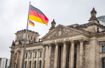 Fototapeta premium German parliament, Reichstag building in Berlin, Germany