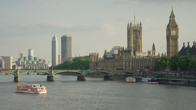 Westminster Bridge above River Thames