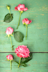 Fototapeta na wymiar Romantic floral frame background