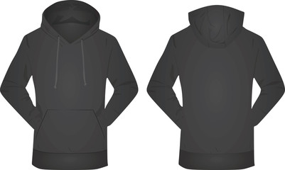 Grey hoodie. vector illustration