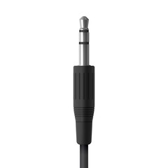 Realistic audio jack plug. Isolated vector connector illustration.