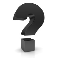 question mark 3d black interrogation