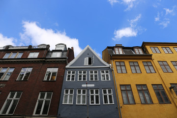 Fototapeta na wymiar houses with colorful facades copenhagen denmark