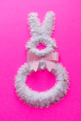 Easter holiday decorations on brigth colors