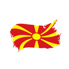 Obraz premium Macedonia flag, vector illustration