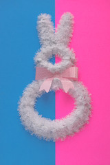 Easter holiday decorations on brigth colors